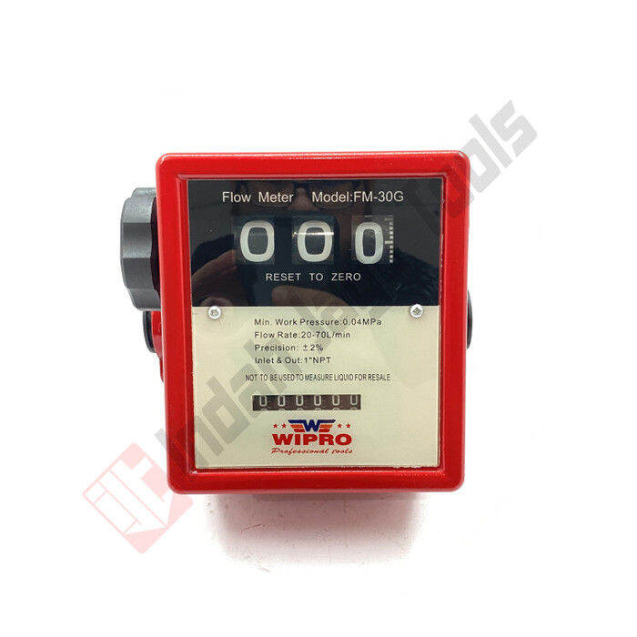 WIPRO FM 30G Flowmeter 3 Digit 1 Inch Meteran Solar Flow Meter