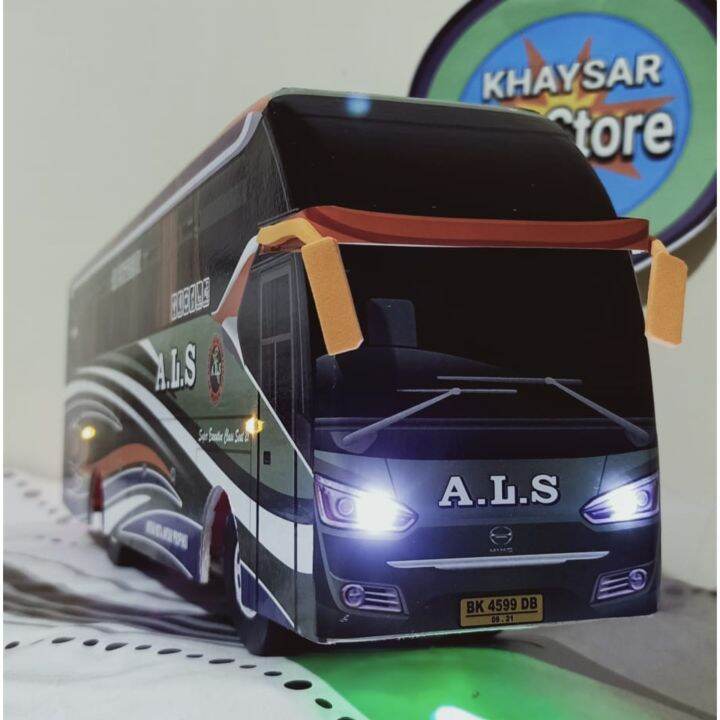 Miniatur Bus Bis Mainan Bus Bis Sr Als Plus Lampu Lazada Indonesia