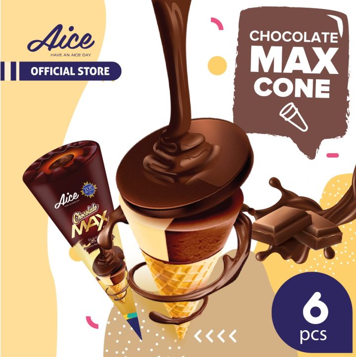 Aice Ice Cream Chocolate Max Cone Ml Isi Pcs Eskrim Lazada Indonesia