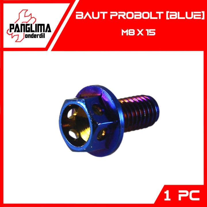 Baut Probolt M8x15 8x15 Honda Matic Drat 12 Blue Biru Tutup Oli Gardan