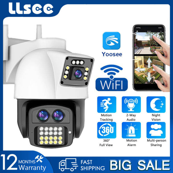 LLSEE Yoosee 9MP 4K Dual Lens Cctv Wireless Outdoor Camera Wifi Home