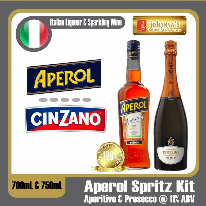 Aperol Spritz Kit Aperol Aperitivo Cinzano Prosecco Ml Ml