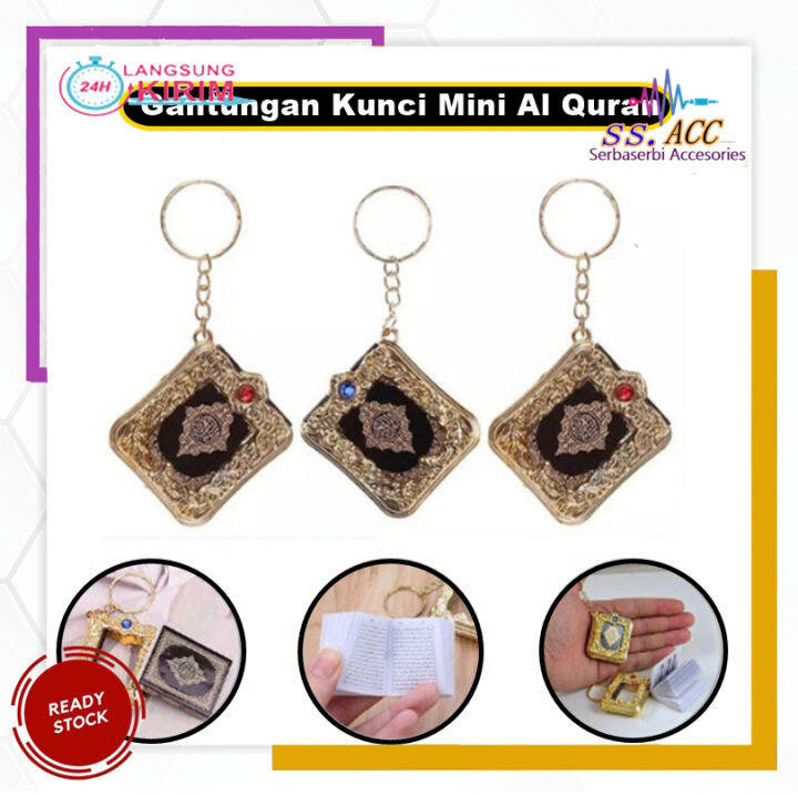 Ready Stok Gantungan Kunci Mini Al Quran Travel Alquran Souvenir