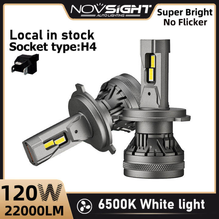 Novsight N37 120W LED Car Headlights Bulbs Super Bright No Flicker Auto