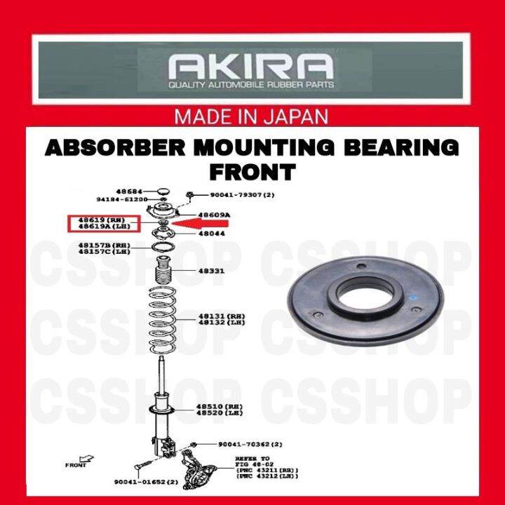 Toyota Avanza Perodua Kembara Absorber Mounting Bearing Front