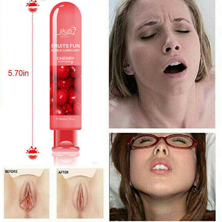 Edible Fruit Flavor Adult Lubricant Gel Lube Edible Oral Sex Massager