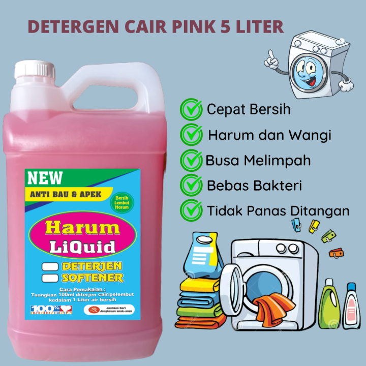 Deterjen Cair Laundry Varian Pink 5 Liter Lazada Indonesia