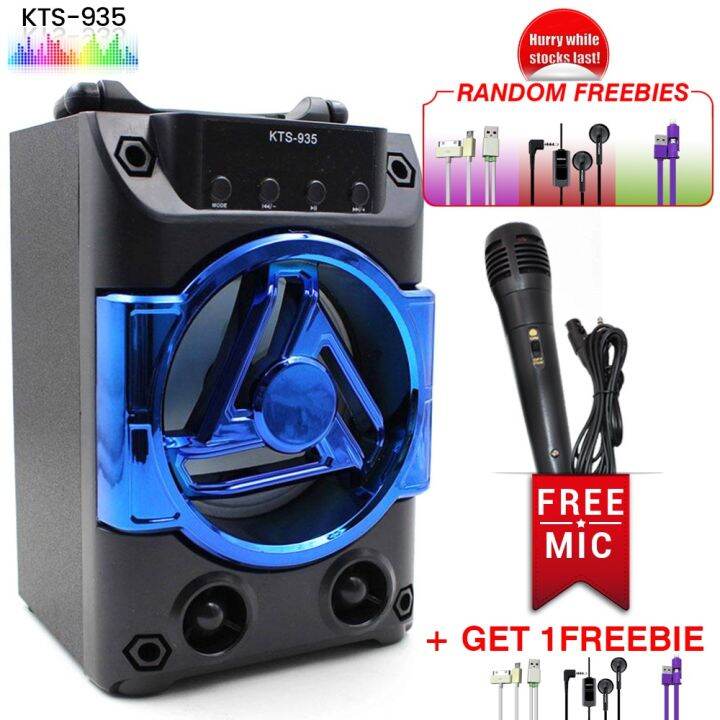 Original KTS Karaoke Portable Wireless Bluetooth Speaker With Mic