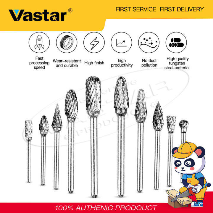 Vastar Pcs Tungsten Steel Solid Carbide Burrs Rotary Files Diamond