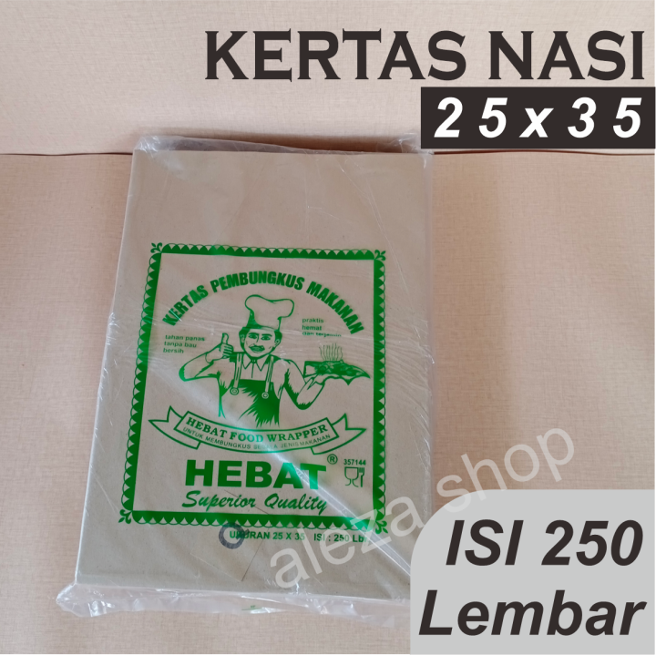 Kertas Nasi Coklat Ukuran X Isi Lembar Bungkus Nasi Warteg