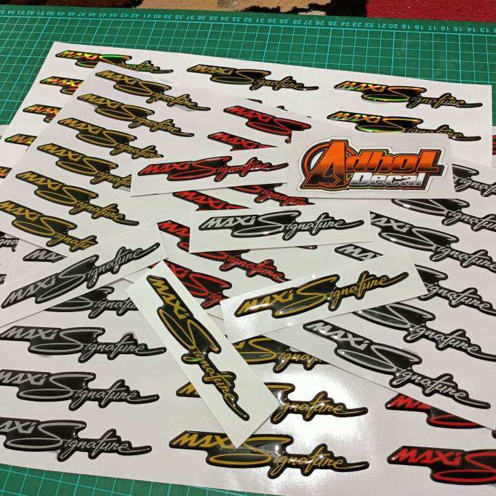 STIKER LOGO TIMBUL EMBLEM MAXI SIGNATURE HOLOGRAM AEROX NMAX XMAX LEXI