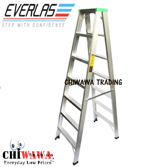 Everlas DS07 7 Steps Heavy Duty Foldable Aluminium Double Sided Ladder