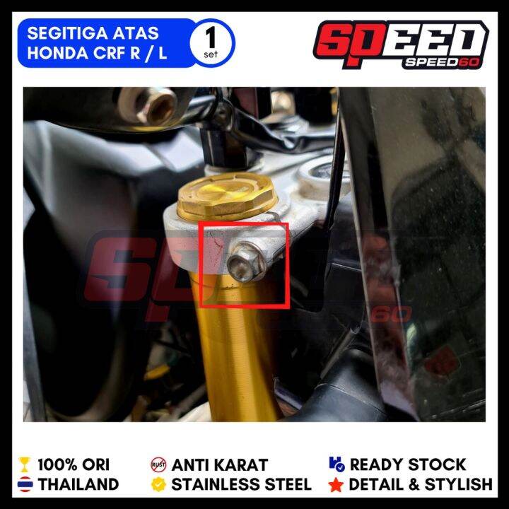 Baut Segitiga Atas Honda CRF L R Baut Probolt Thailand Stainless King