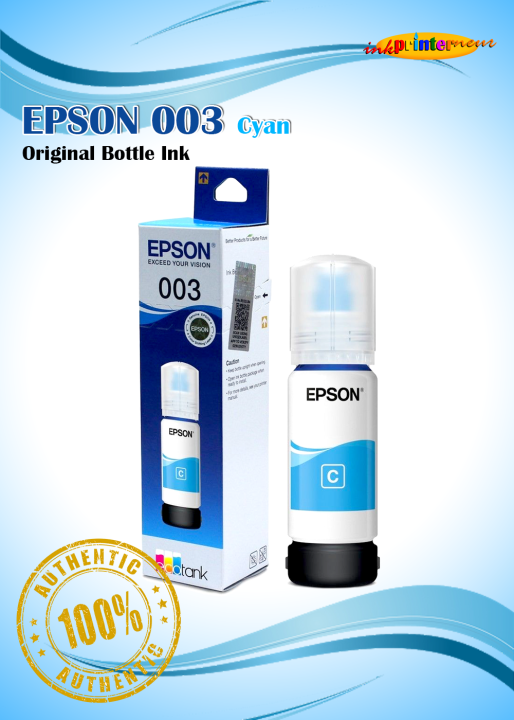 Epson 003 CYAN Genuine Ink Bottle Lazada PH