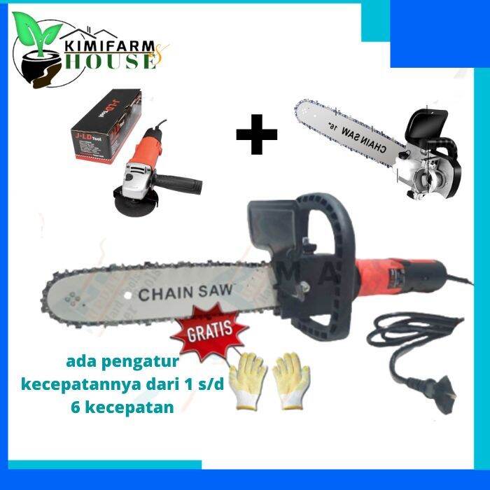 JLD Chainsaw Gerinda 16 INCH Chain Saw Tangan Listrik Gerinda Potong