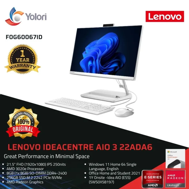 Lenovo Ideacentre Aio Ada Amd E Gb Gb Amd Radeon Windows