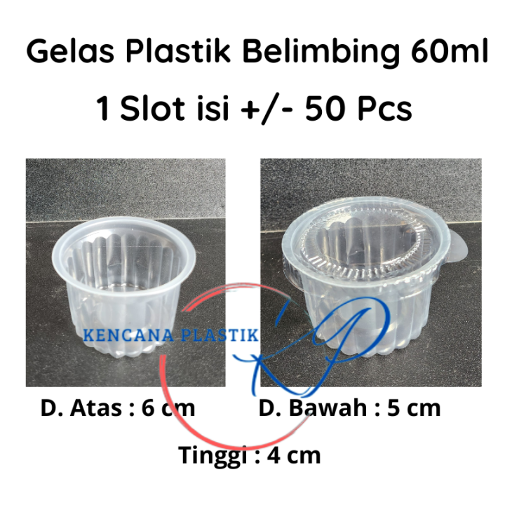 Cup Agar Belimbing Ml Isi Pcs L Gelas Plastik Bening Jelly Puding