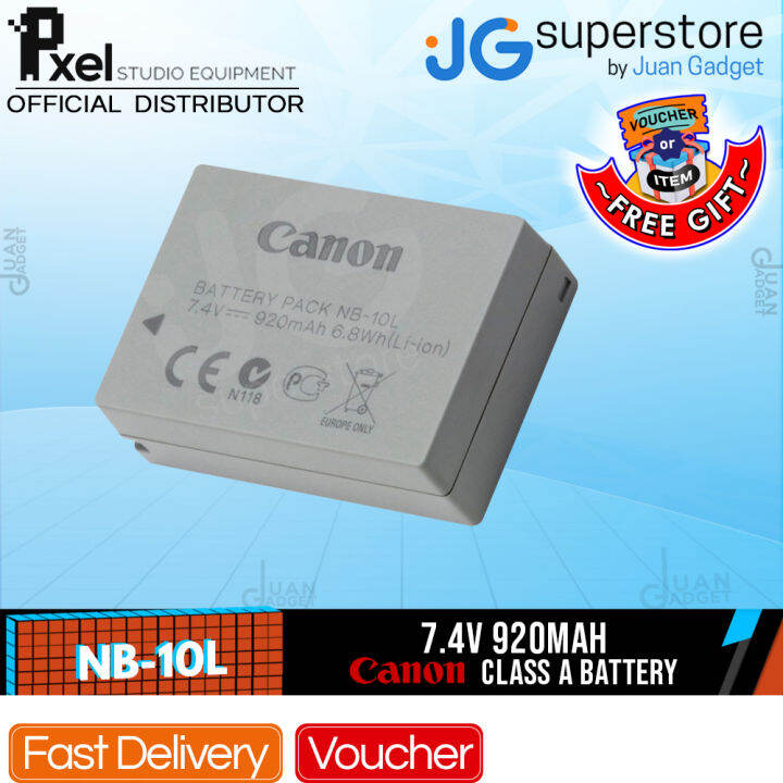 Pxel Canon NB 10L Replacement Lithium Ion Rechargeable Battery 7 4V