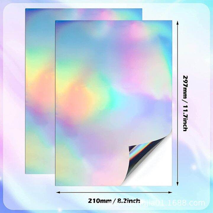 A Rainbow Sticker Paper Printable Holographic Vinyl Sticker Paper