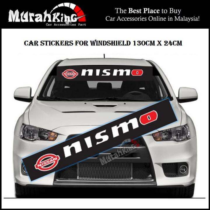 NISMO Nissan Logo UNIVERSAL Car Stickers For Windshield 130cm X 24cm