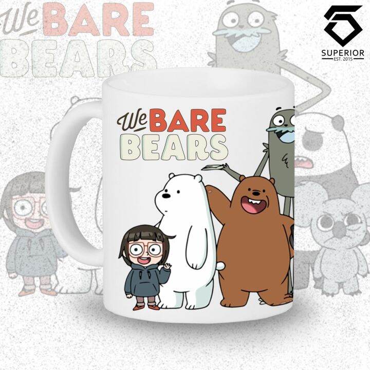 WBB We Bare Bears Grizz Panda Ice Bear Sublimation Mug Bottle Tumbler 3