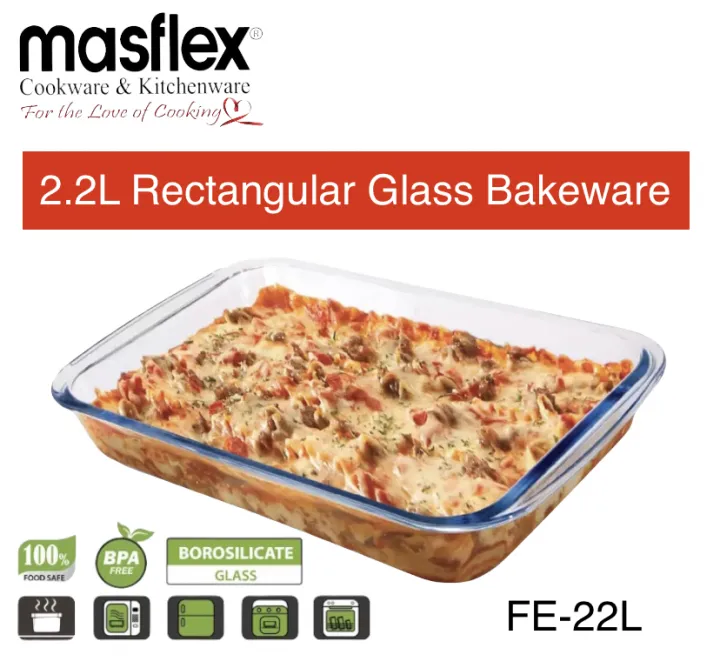 Masflex Original L Heat Resistant Borosilicate Rectangular Glass