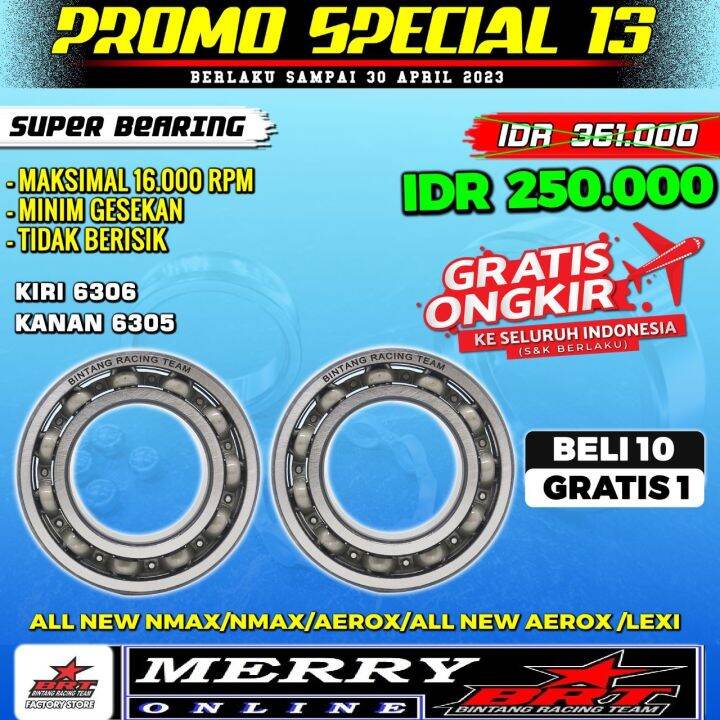 Promo Super Bearing Brt Klaher Kruk As Nmax Laher Lazada