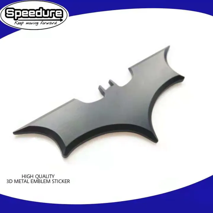 Batman Logo Plain Black D Metal Alloy Emblem Sticker Lazada Ph