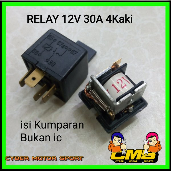 Relay 4 Kaki 12 Volt 30A Relay Mobil Relay Lampu Relay Klakson