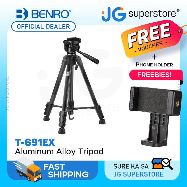 Benro T Ex Aluminum Alloy Tripod With Way Pan Tilt Head Up To Kg