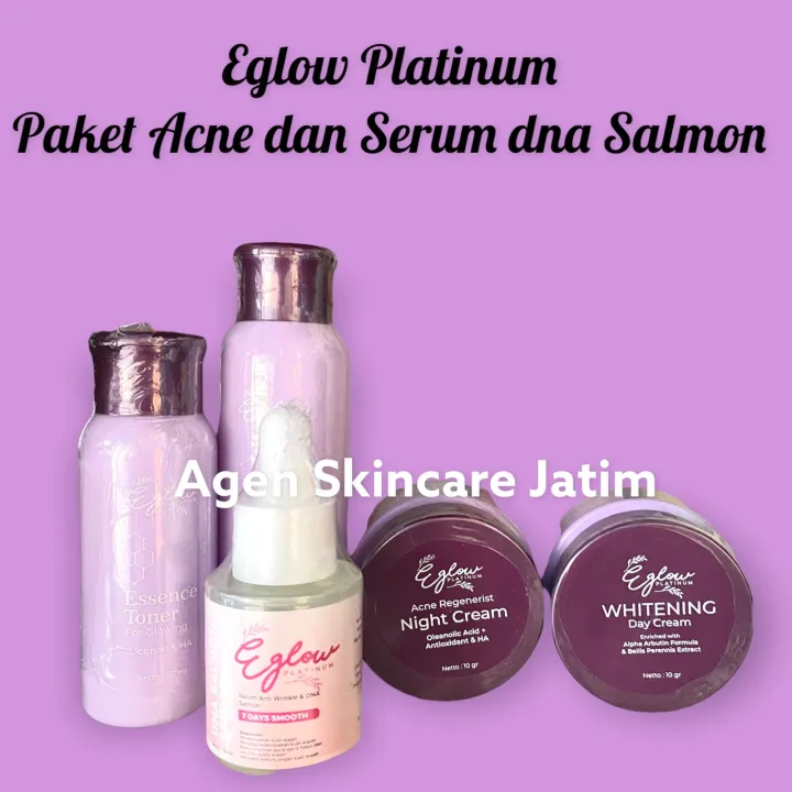 Eglow Platinum Acne Dan Serum Dna Salmon Kemasan Baru Lazada Indonesia