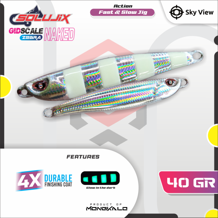 Umpan Metal Jig Gram Mongkalo Solujix Zebra Gid Umpan Micro Jig