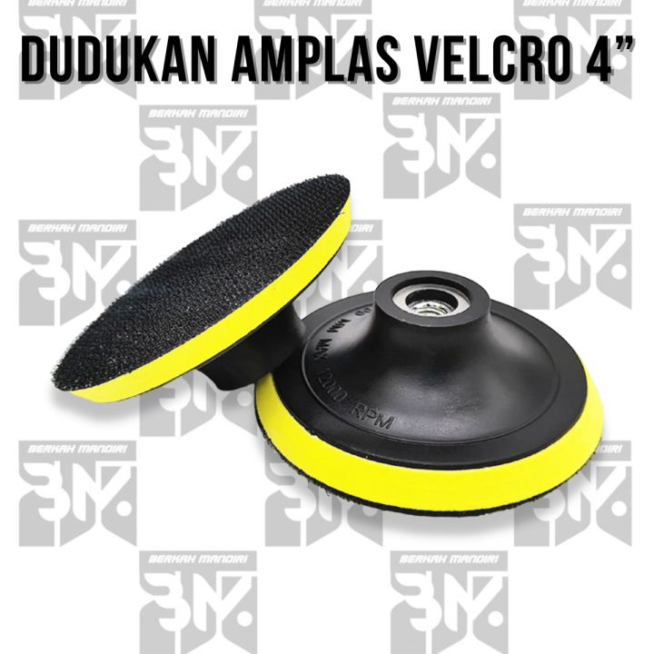 Tatakan Amplas Inch Bantalan Bulat Velcro Pad Dim Mm Dudukan