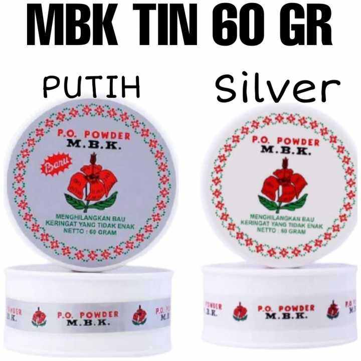 MBK Po Powder Bedak Putih Silver Tin Kemasan Toples Lazada Indonesia