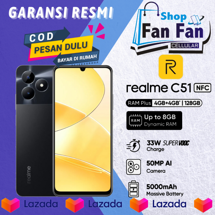 Realme C51 NFC 4GB 4GB 128GB Dynamic RAM 33W SUPERVOOC Charge