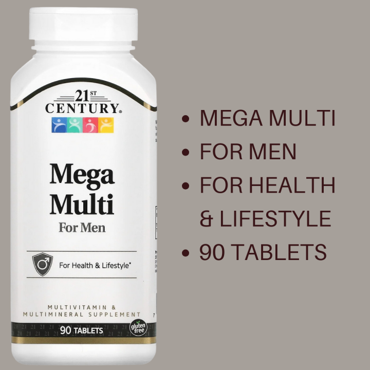 21st Century Mega Multi For Men Or Women Multivitamin Multimineral 90