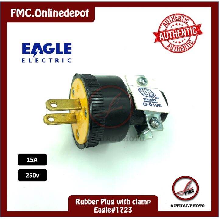 Eagle Industrial Plug Heavy Duty Rubber With Clamp E Prong