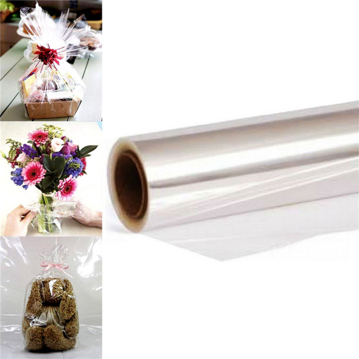 Hang Qiao Shoptransparent Gift Cellophane Roll Flower Bouquet Basket