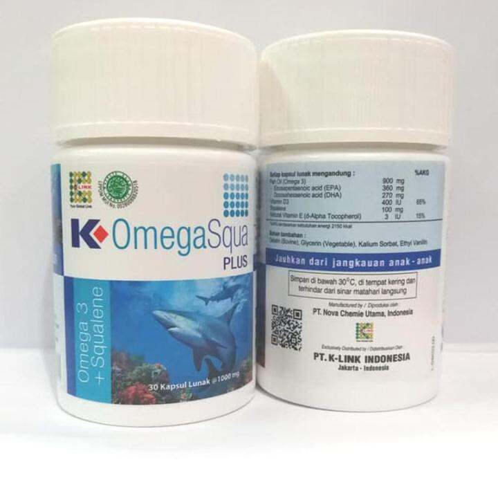 Omega Squa Plus Klink Original Minyak Ikan Hiu Softgel Omega