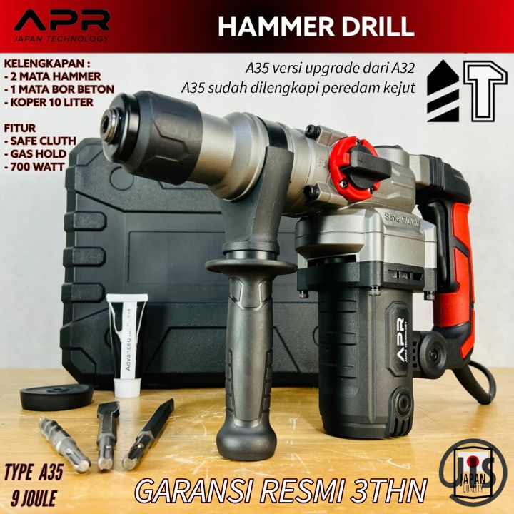 Mesin Bor ROTARY APR A28 5fitur Jack Hammer Drill Bobok Beton Tembok