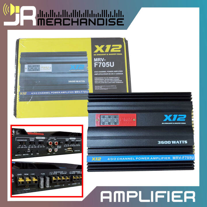 X Power Amplifier Channel Mrv F U Watts W Usb Input