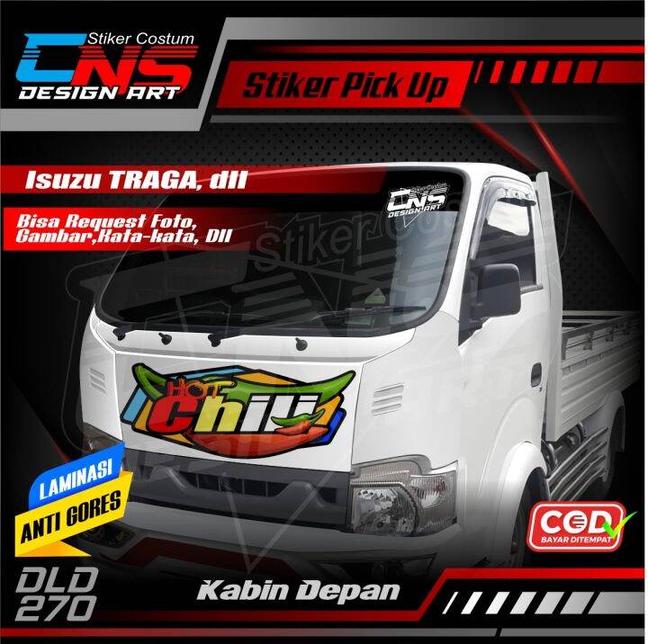 Stiker Kabin Depan Pick Up Isuzu Traga Dll Full Laminasi Anti Gores Hot