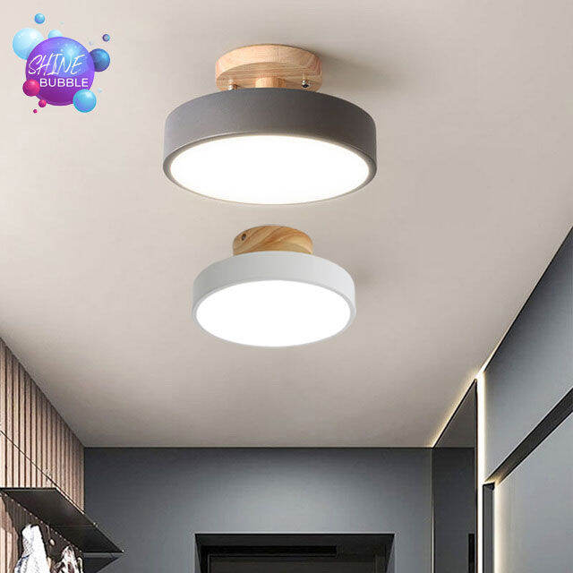 Led Ceiling Lamp Macaron Tri Color Adjustable Round Ceiling Light