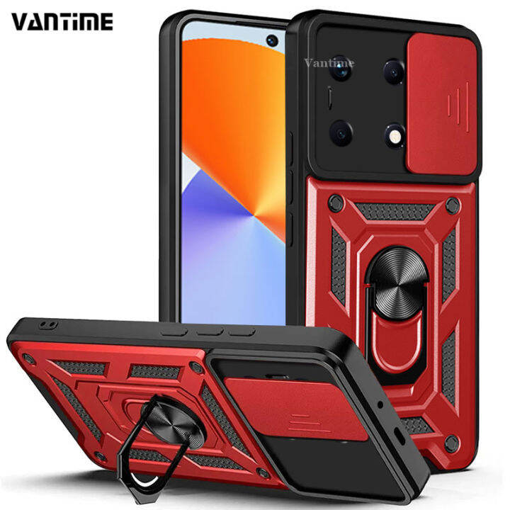 Vantime For Infinix Note 30 VIP Phone Case Slide Camera Cover Kickstand