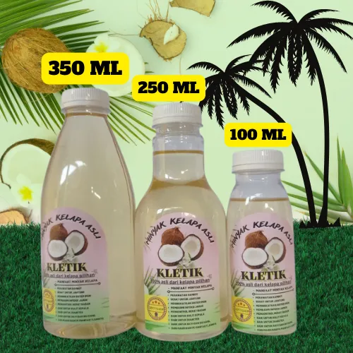 MINYAK KLETIK 100ML KELETIK KLENTIK MINYAK KELAPA MURNI COCONUT OIL