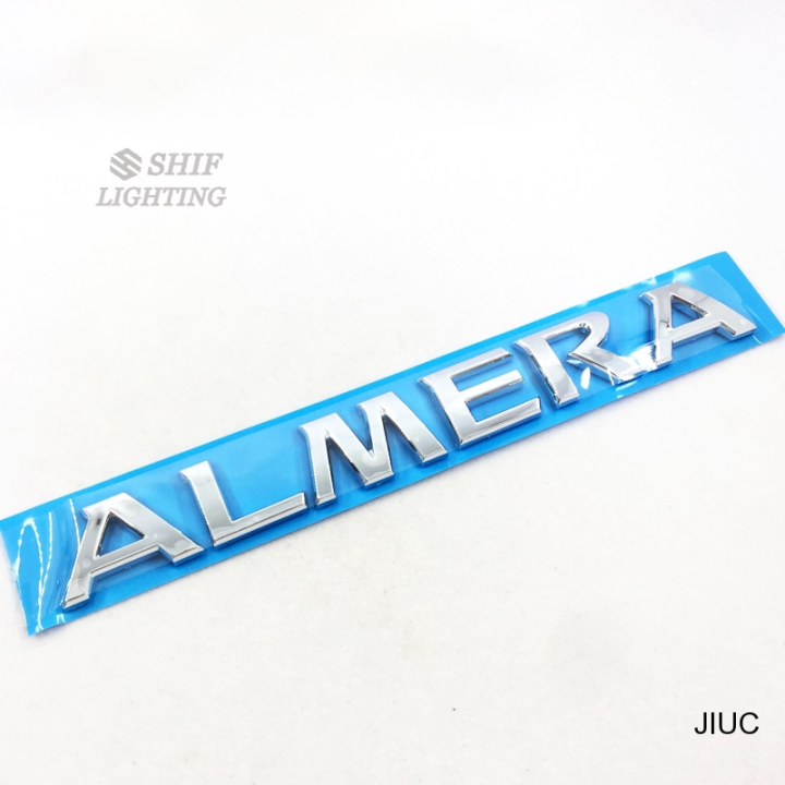 Jc X Abs Chrome Almera Logo Car Auto Rear Trunk Lid Emblem Badge