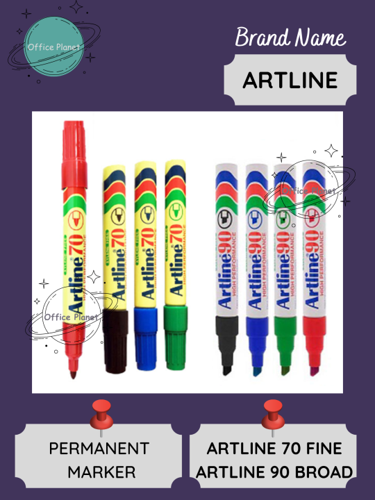 Artline Permanent Marker Fine Broad Lazada Ph