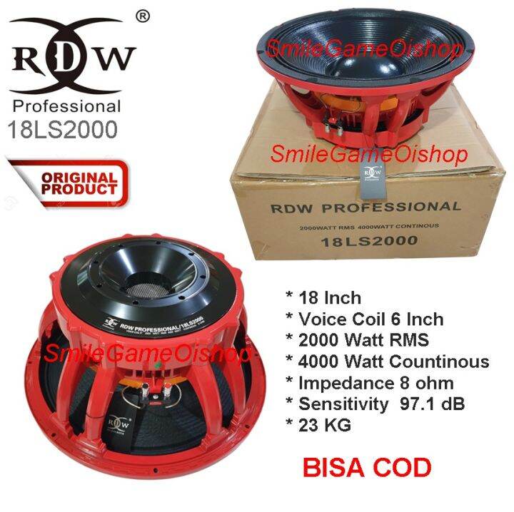 Speaker Komponen Rdw Ls Inch Speaker Subwoofer Lazada Indonesia