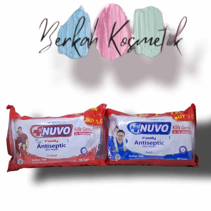 Tisu Basah Nuvo Antiseptic Wet Wipes Buy Get Original Lazada