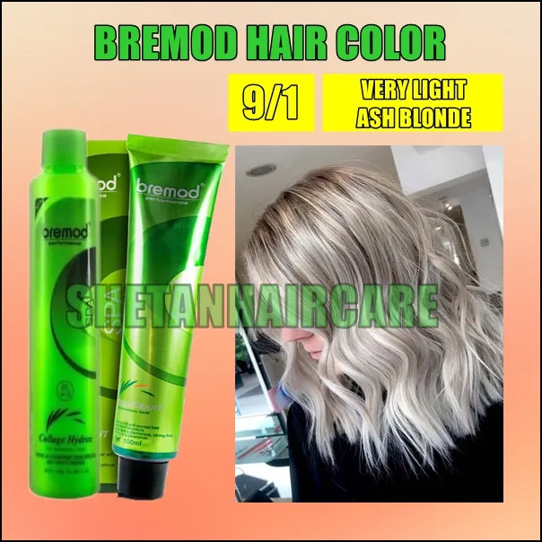 Bremod Very Light Ash Blonde Hair Color Set With Oxidizing